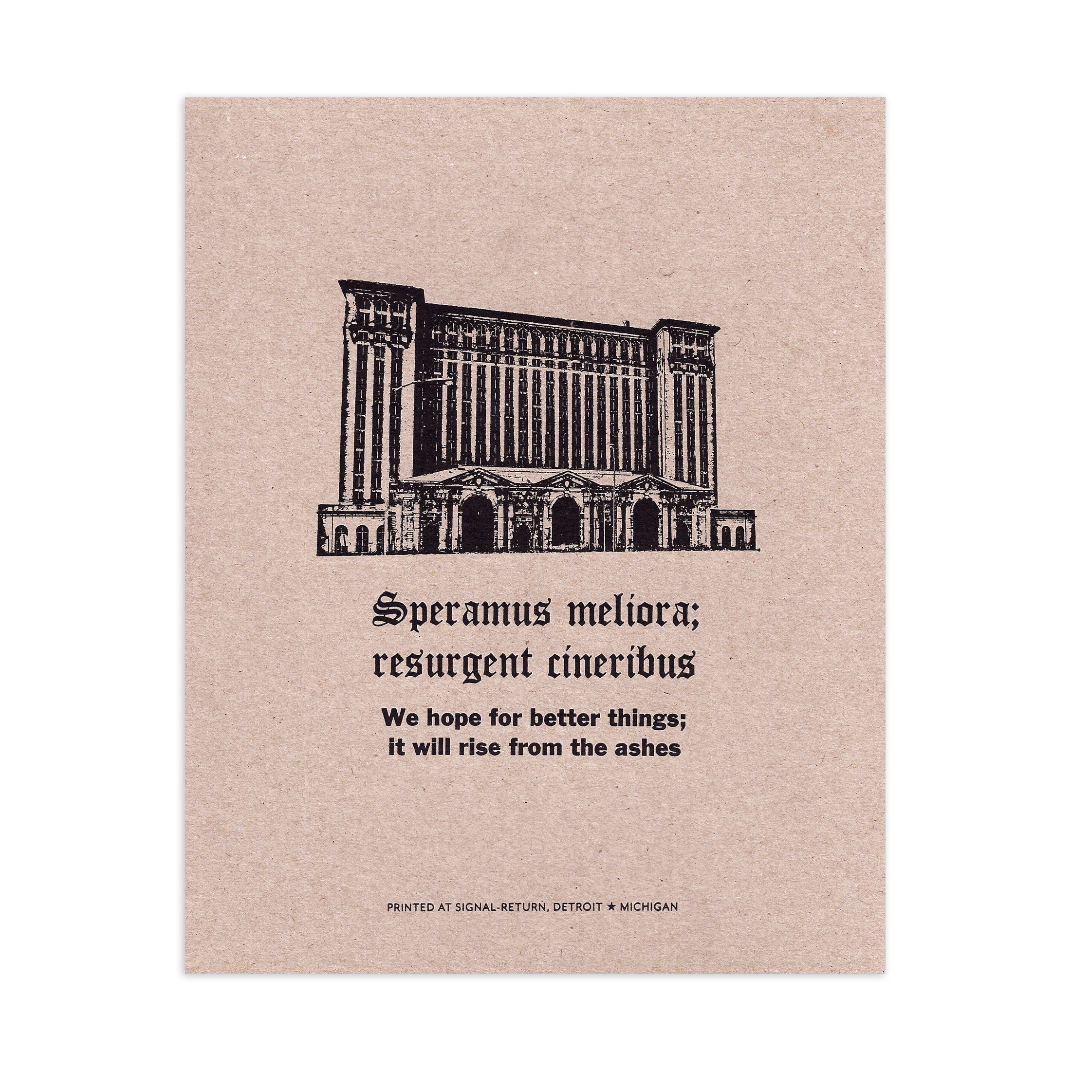 Detroit Motto Print | Signal Return